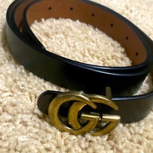 Designer look skinny thin belt